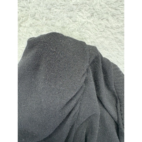 Womens Black Cardigan Large Victorian Goth Steampunk Puff Sleeve Vtg Gold Button - Picture 12 of 12